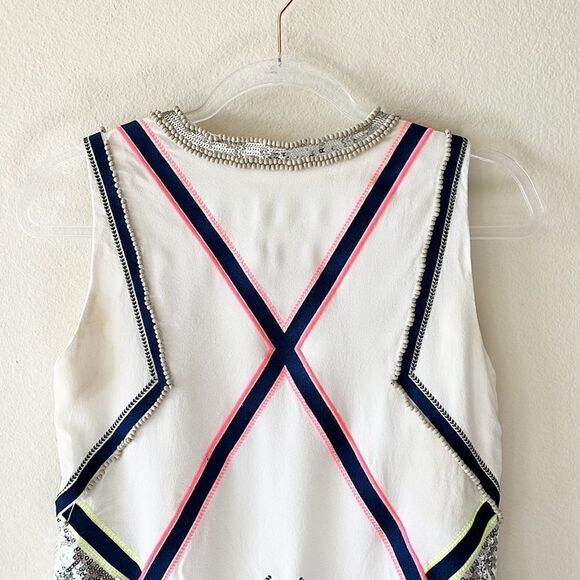 Sass and Bide 100% Silk Embroidered Beaded Sequin Shift Dress - Picture 7 of 15